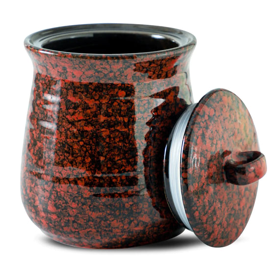 ceramic food storage canister with airtight lid for kitchen counter